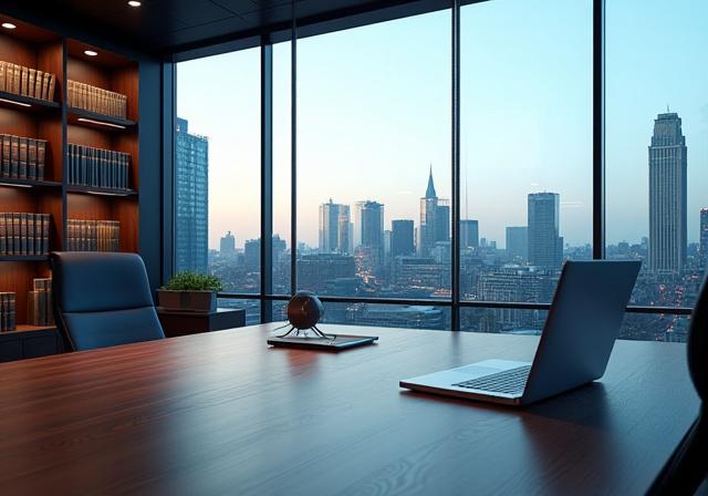 Modern professional law office in London